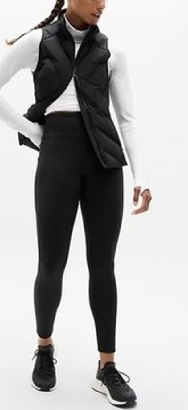 NWT Athleta Altitude Edge Fleece Lined Pant in Black Women's Sz. XXS